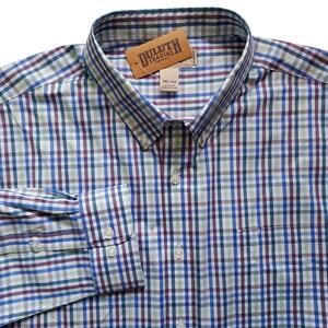 NEW Duluth Trading Co. Wrinkle Fighter Patterned Men's L/S Shirt Relaxed Sz 3XLT